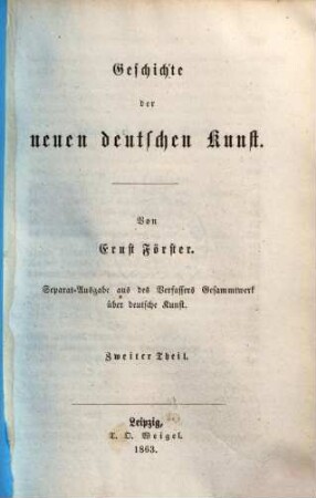Geschichte der neuen deutschen Kunst, 2