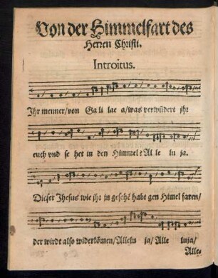 Von der Himmelfart des Herren Christi.