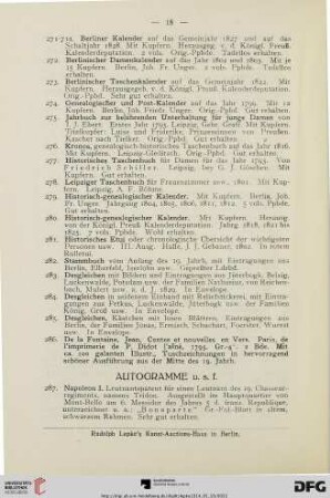 Autogramme u.s.f. (Nr. 287-759)