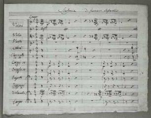 Sinfonia (Dresdener Einlage anstelle der originalen Ouvertüre), Beginn Largo, Seite 7 der Partitur