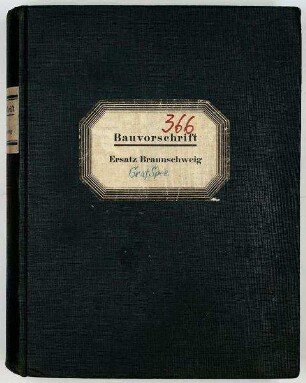 Bauvorschrift für den Schiffskörper des Panzerschiffes "Ersatz Braunschweig"