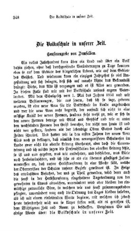 Die Volksschule in unserer Zeit