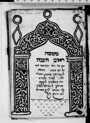 Masekhet Rosh ha-shanah : im perush Rashi ve-ke-shiur daf al daf mamash : SUB Hamburg Cod. hebr. 228