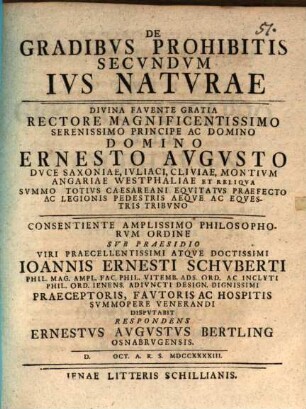 De gradibus prohibitis secundum ius naturae