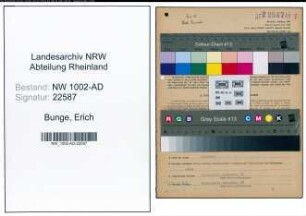 Entnazifizierung Erich Bunge, geb. 12.05.1903 (Wachmann)