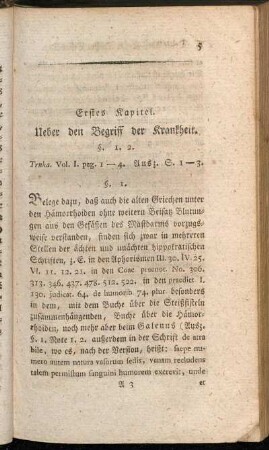 Erstes Kapitel. Ueber den Begriff der Krankheit.