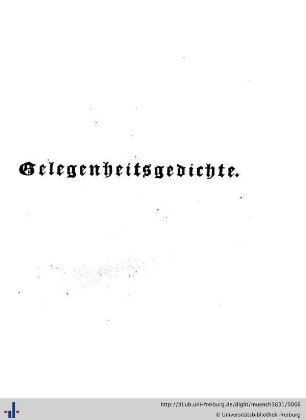 Gelegenheitsgedichte