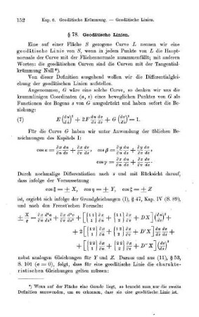 § 78. Geodätische Linien.