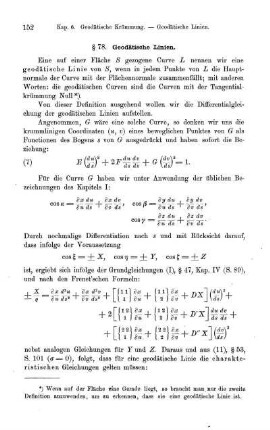 § 78. Geodätische Linien.