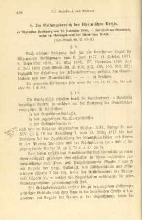 8. Im Geltungsbereich des Rheinischen Rechts