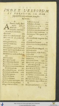Index Verborum Et Phrasium