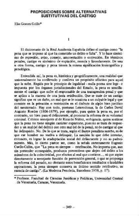 349-357, Proposiciones sobre alternativas sustitutivas del Castigo