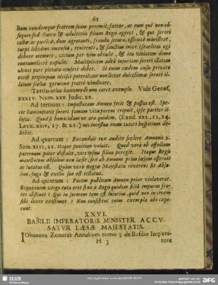 XXVI. Basilii Imperatoris Minister Accusatur Laesae Maiestatis