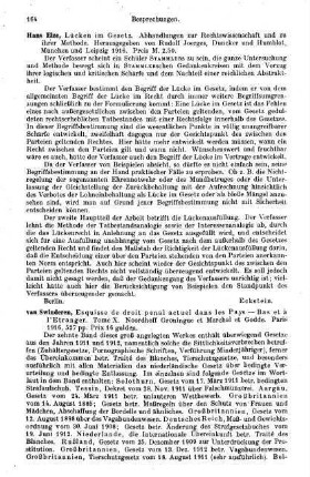 164-165, van Swinderen. Esquisse de droit penal actuel dans les Pays-Bas et à l'Etranger. 1916