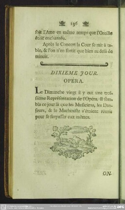 Dixieme Jour. Opéra