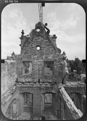 Bad Muskau. Ruine des Neuen Schloßes. Innenansicht