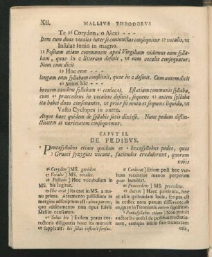 Caput II. De Pedibus
