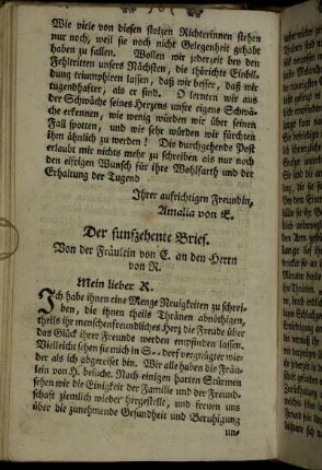 Der funfzehnte Brief.