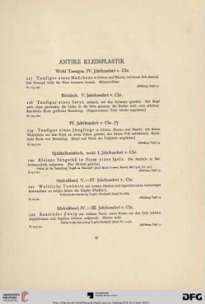 Antike Kleinplastik (Nr. 117-125)