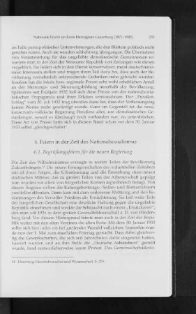 6. Feiern in der Zeit des Nationalsozialismus