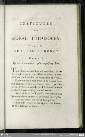 Part V. Of Jurisprudence
