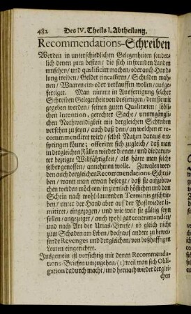 Recommendations-Schreiben.