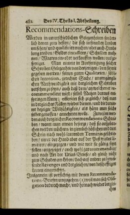 Recommendations-Schreiben.