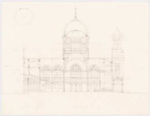 Synagoge, München: Querschnitt
