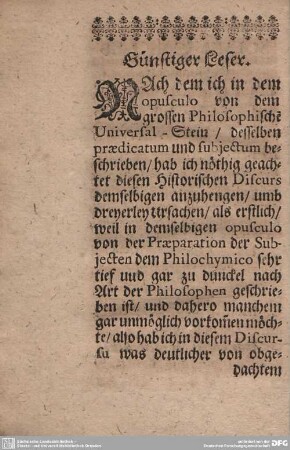 Günstiger Leser.