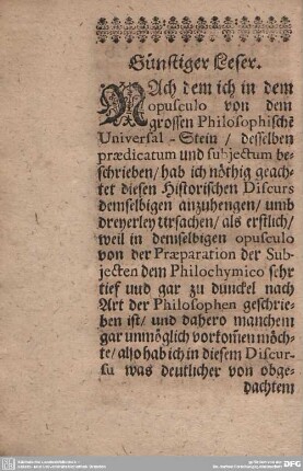 Günstiger Leser.
