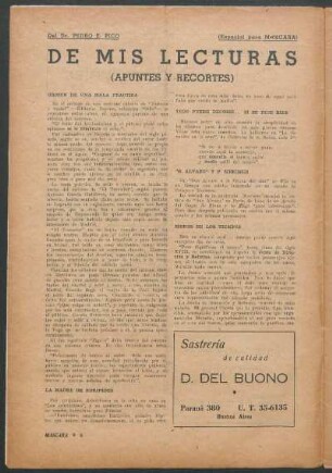 De mis lecturas : (apuntes y recortes)