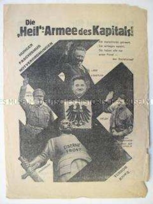 Propagandaflugblatt der Kommunistischen Partei (Bezirk Berlin-Brandenburg) zur Reichspräsidentenwahl 1932