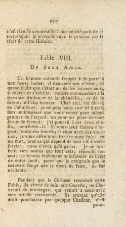 Fable VIIII. De deux Amis