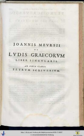 Johannes Meursius: De Ludis Graecorum.