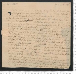 Brief von Antonie von Chamisso an Adelbert von Chamisso