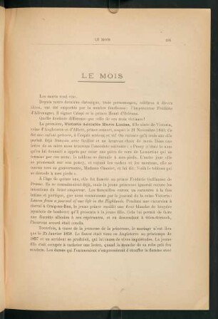 295-304, Le Mois.