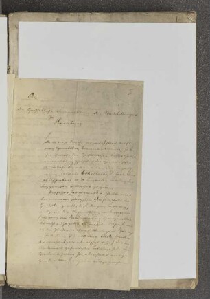 Brief an die Stadtbibliothek Hamburg mit Mitteilung über die Beurteilung des Cod. hist. litt. 2° 20 durch Karl Zangemeister, undatiert, wohl um 1880.