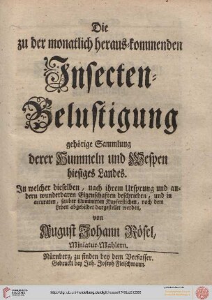 Titelblatt: Hummeln und Wespen