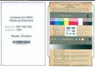 Entnazifizierung Christine Neuser , geb. 07.12.1902 ()