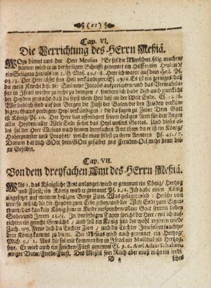 Cap. VII. Von dem dreyfachen Amt des Herrn Meßiä