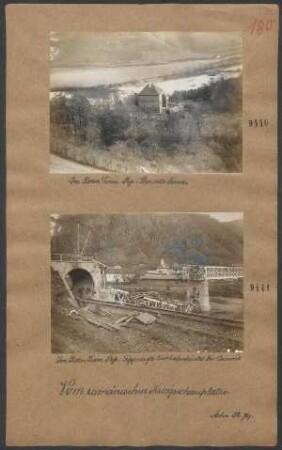 Im Roten Turm-Paß: Gesprengte Eisenbahnbrücke bei Caineni