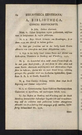 62-164, Codices Manuscripti