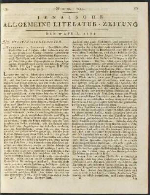 Num. 101. Den 27. April 1804