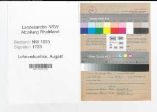 Entnazifizierung August Lehmenkuehler , geb. 22.01.1906 (Lehrer)
