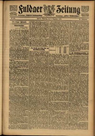 Dritte Ausgabe vom Samstag, den 09. Dezember 1905.