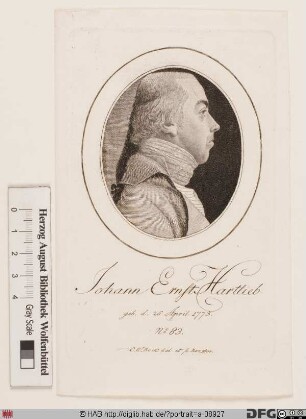 Bildnis Johann Ernst Hartlieb