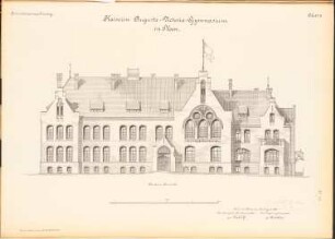 Kaiserin-Auguste-Viktoria-Gymnasium, Plön: Vorderansicht 1:100