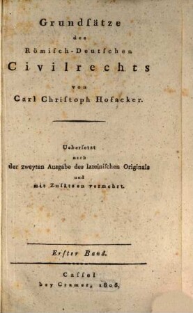 Grundsätze des Römisch-deutschen Civilrechts