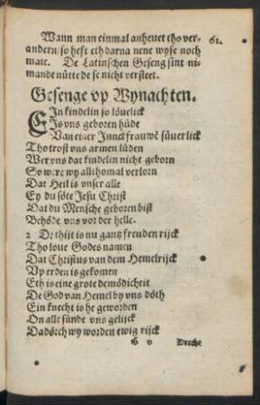 Gesenge up Wynachten.