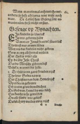 Gesenge up Wynachten.
